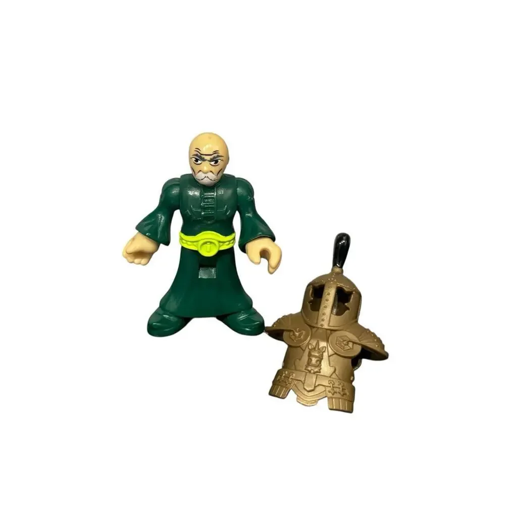 Fisher Price Imaginext Blue Black Knight & Green Neon Wizard Action Figures - Picture 2 of 9